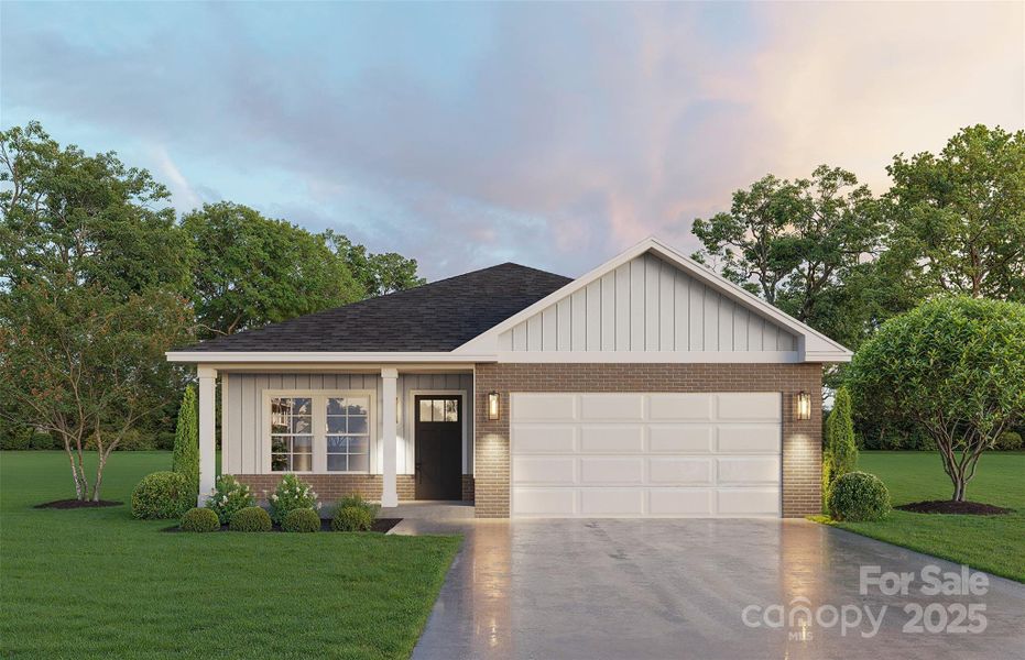Front exterior of a new home in , Kannapolis, NC, highlighting curb appeal (Image 1). Front exterior of a new home in , Kannapolis, NC, highlighting curb appeal (Image 1).