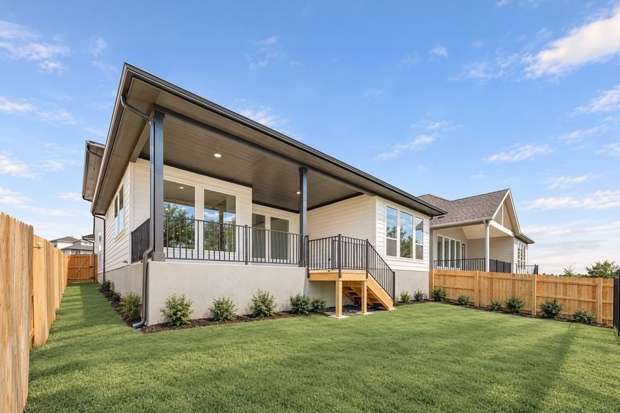 Exterior details and patio area of a home in Silverleaf, Cedar Creek (Image 4). Exterior details and patio area of a home in Silverleaf, Cedar Creek (Image 4).