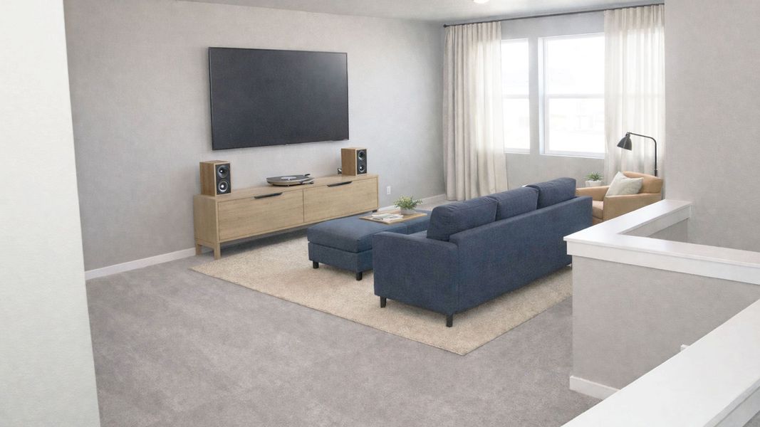 Furnished interior view inside a new home in Windler Townhomes, Aurora (Image 40).