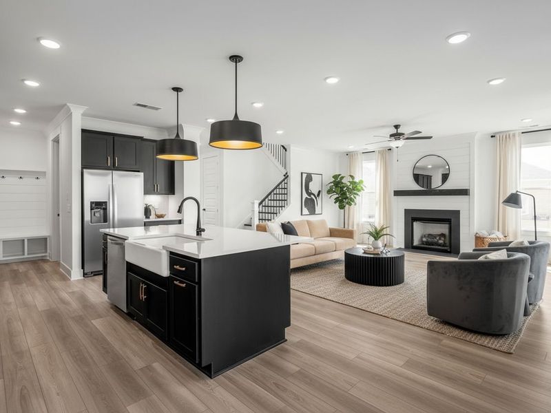 Furnished interior view inside a new home in Shelton Square, Murfreesboro (Image 9). Furnished interior view inside a new home in Shelton Square, Murfreesboro (Image 9).