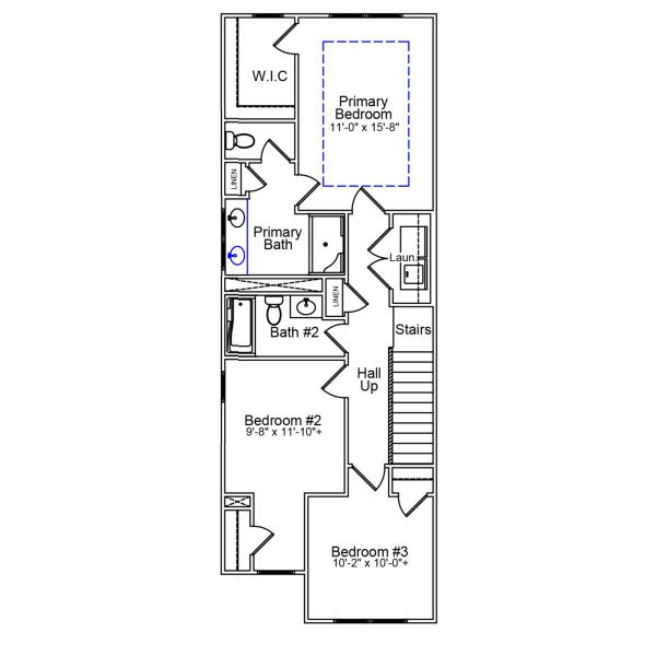 2D floor plan layout of this home in Lakeview Village, Charlotte, NC (Image 3).