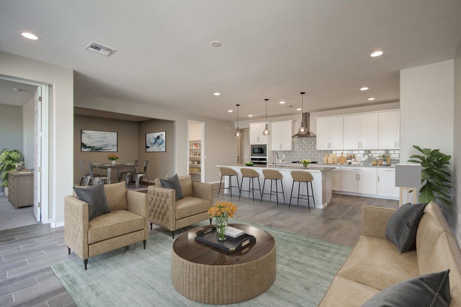 Representative furnished interior of a home built from the Flemington by Beazer Homes in Tirreno at IronWing: Tirreno, Litchfield Park (Image 7). Representative furnished interior of a home built from the Flemington by Beazer Homes in Tirreno at IronWing: Tirreno, Litchfield Park (Image 7).