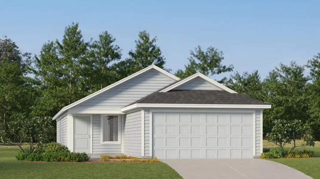 Front exterior of a new home in Foree Ranch, Providence Village, TX, highlighting curb appeal (Image 1). Front exterior of a new home in Foree Ranch, Providence Village, TX, highlighting curb appeal (Image 1).