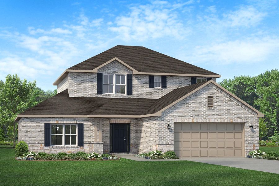 Representative exterior photo of a completed home built from the Plan 2500 by Adams Homes in The Bluffs at Lafayette, Freeport, FL (Image 25).
