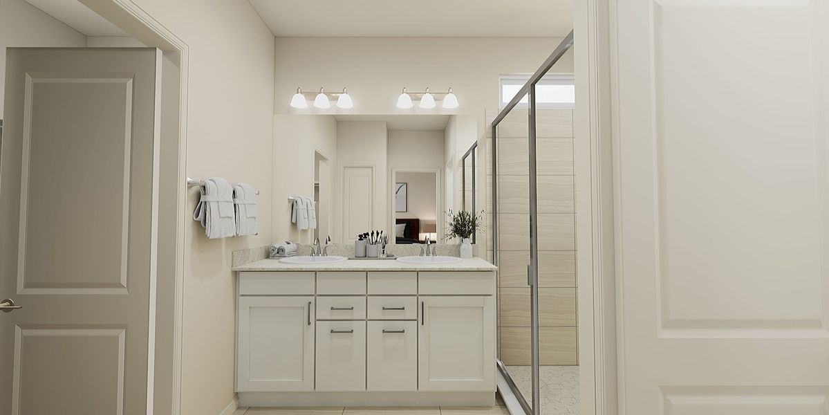 Representative furnished interior of a home built from the 1 by Tri Pointe Homes in Sugar Mill Village, Longmont (Image 26).