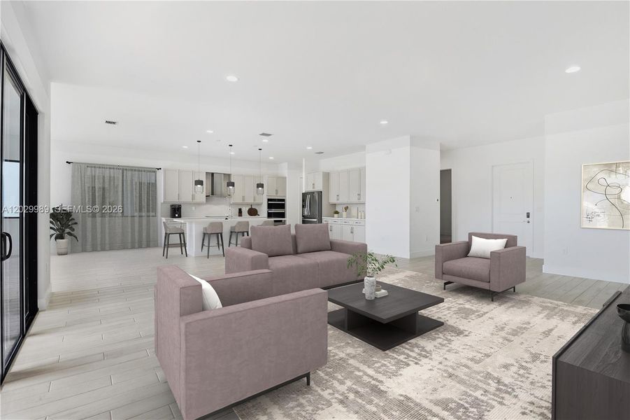 STAGED LIVING ROOM