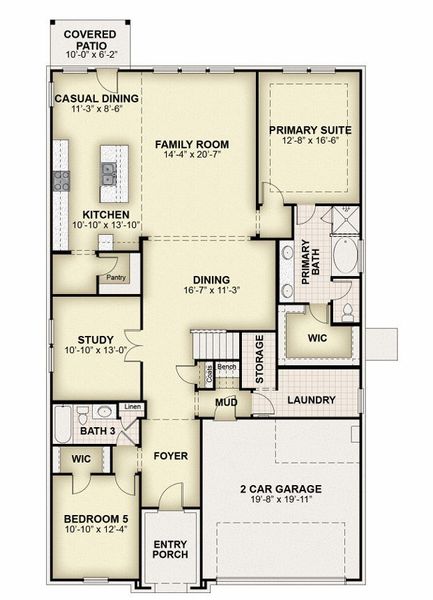 2D floor plan layout of this home in Wildflower Ranch, Fort Worth, TX (Image 4). 2D floor plan layout of this home in Wildflower Ranch, Fort Worth, TX (Image 4).