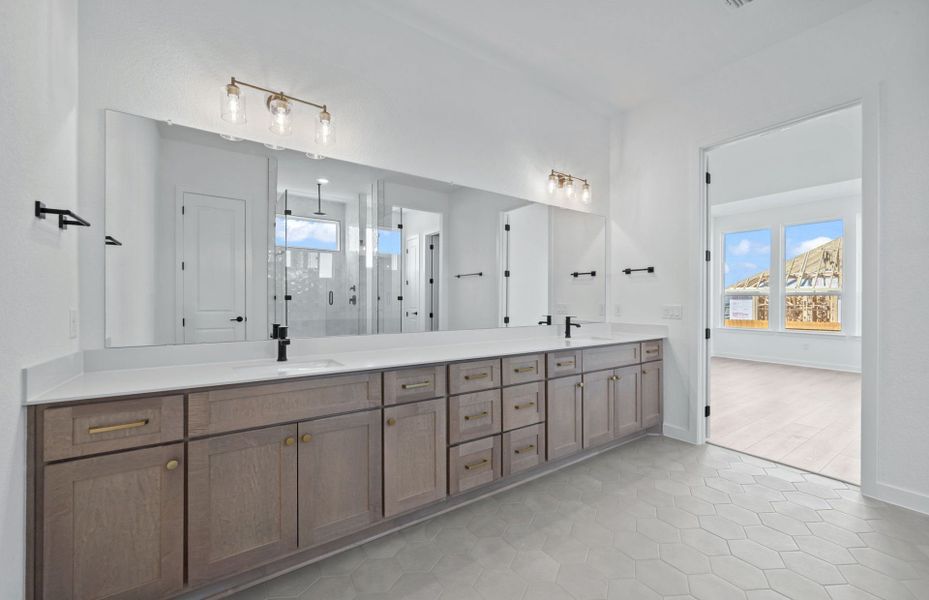 Furnished interior view inside a new home in 6 Creeks, Kyle (Image 8).