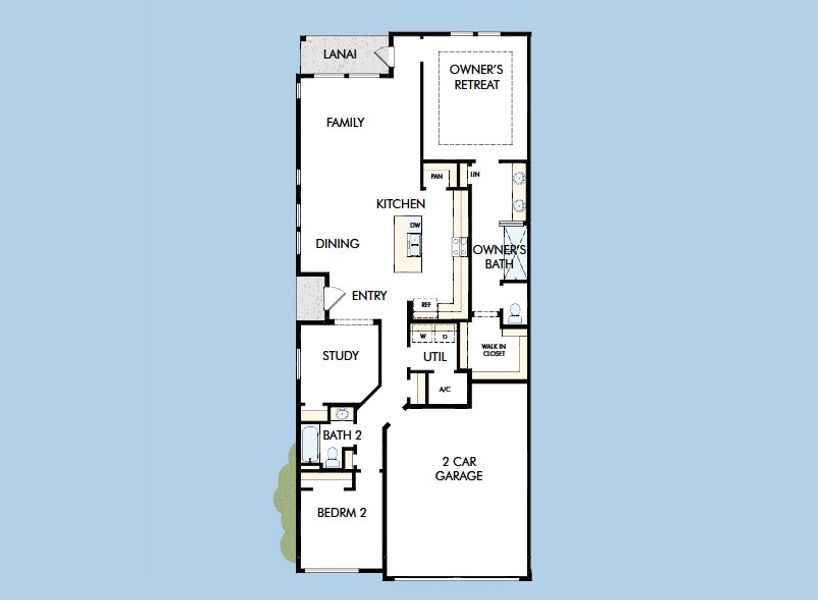 2D floor plan layout for the The Bayland by David Weekley Homes in Westerly Park at Wildlight – Villa Collection, Yulee, FL (Image 3). 2D floor plan layout for the The Bayland by David Weekley Homes in Westerly Park at Wildlight – Villa Collection, Yulee, FL (Image 3).
