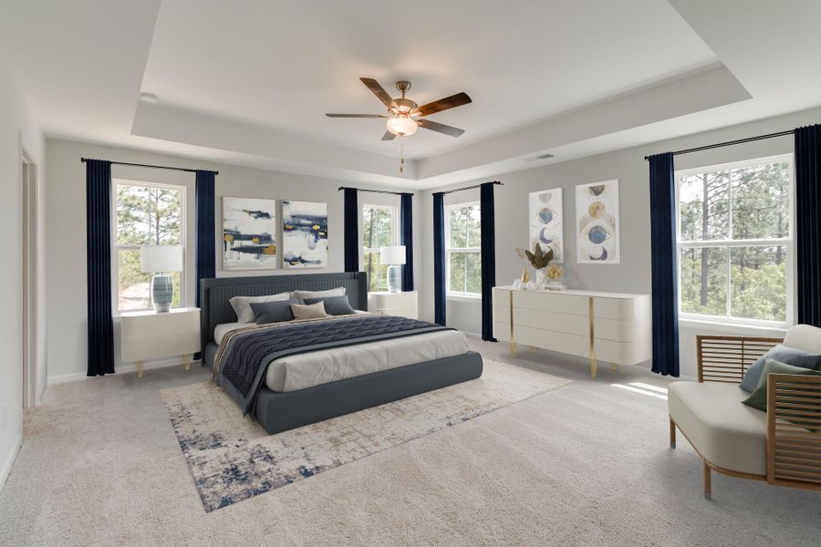 Furnished interior view inside a new home in Lochton, Summerville (Image 15). Furnished interior view inside a new home in Lochton, Summerville (Image 15).