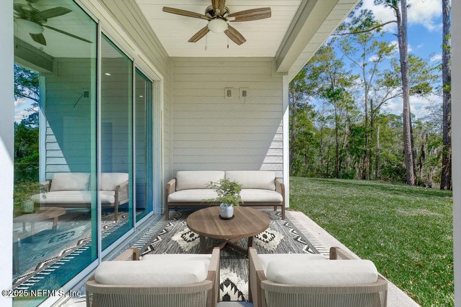 Exterior details and patio area of a home in , Yulee (Image 3). Exterior details and patio area of a home in , Yulee (Image 3).