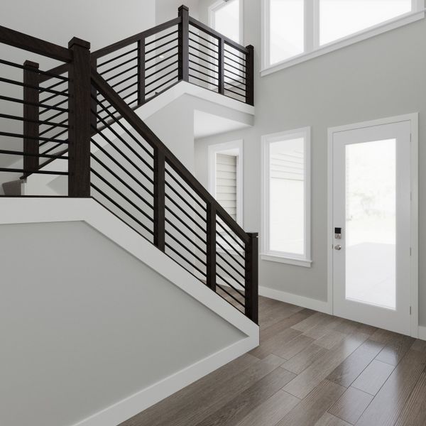 Representative unfurnished interior of a home built from the Margot by Fischer Homes in Twin Lakes, Hoschton (Image 18). Representative unfurnished interior of a home built from the Margot by Fischer Homes in Twin Lakes, Hoschton (Image 18).