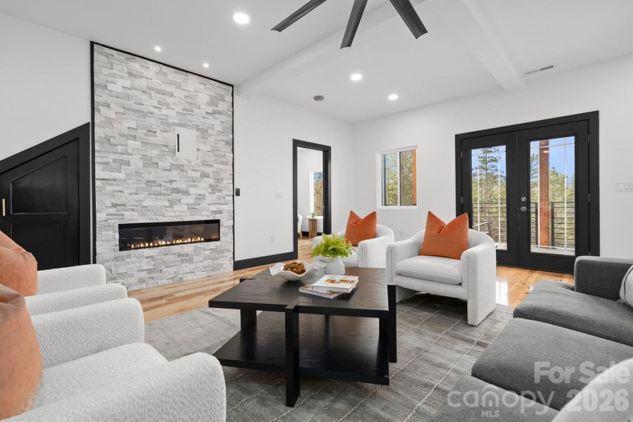 Furnished interior view inside a new home in , Mills River (Image 41).