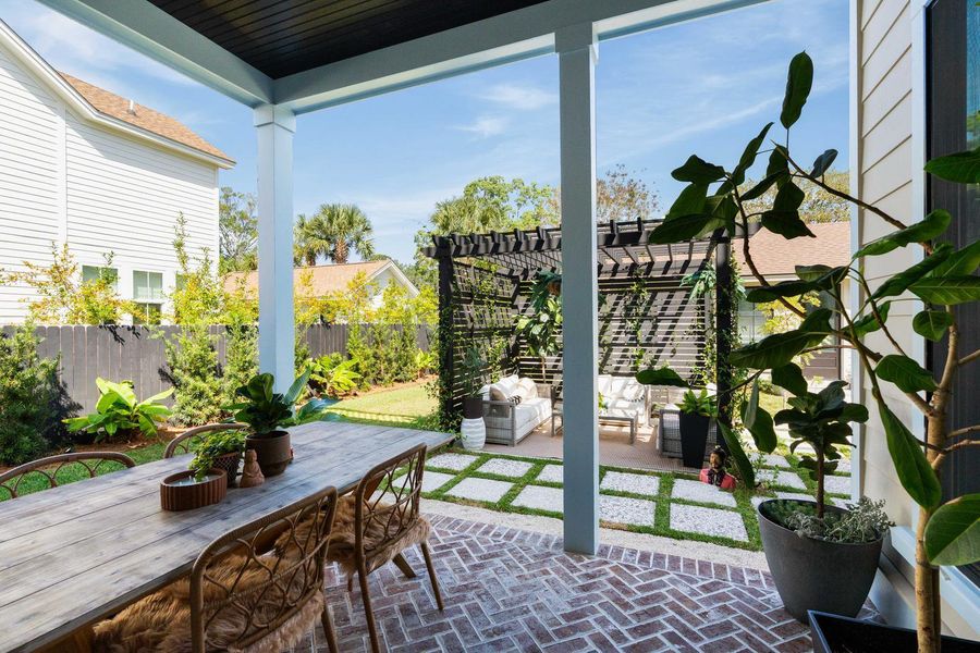 Exterior details and patio area of a home in , Charleston (Image 32).