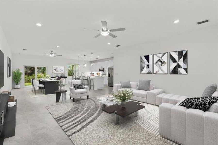 Furnished interior view inside a new home in , Vero Beach (Image 10).