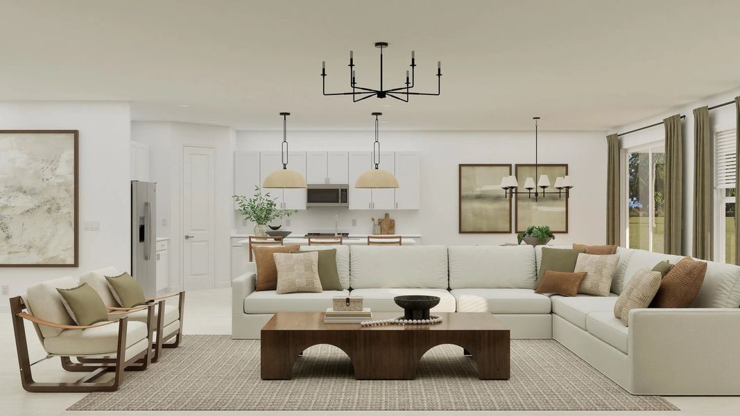 Representative furnished interior of a home built from the Key Largo by Lennar in Rivergrass, Immokalee (Image 4).
