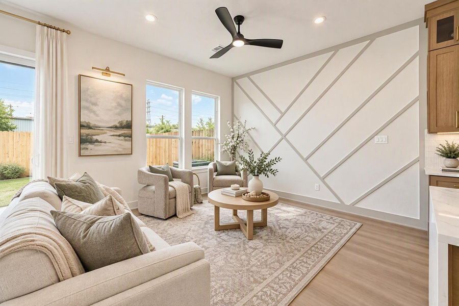Furnished interior view inside a new home in , Houston (Image 8).