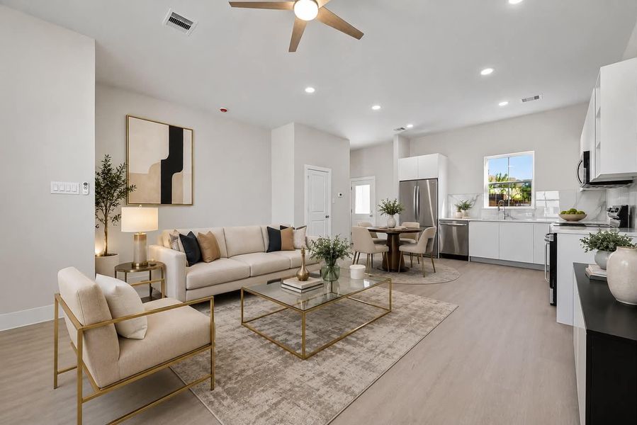 Furnished interior view inside a new home in Metro Village, Houston (Image 3).
