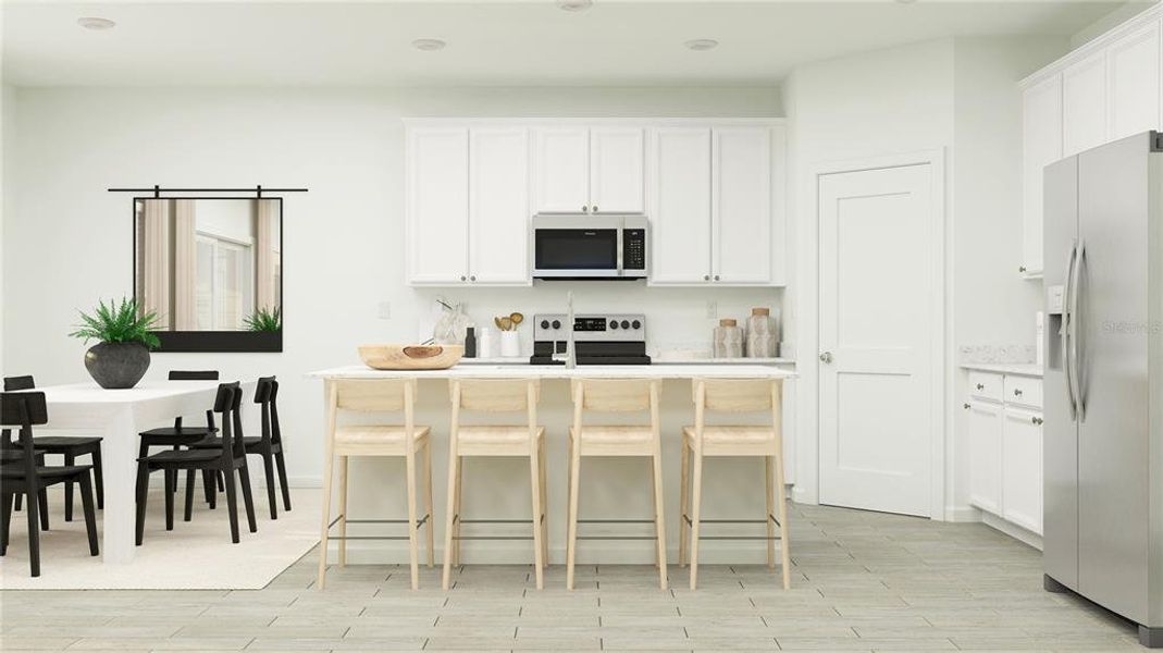 Furnished interior view inside a new home in Trailhead Landing: Trailhead Landing 60s, Alachua (Image 4). Furnished interior view inside a new home in Trailhead Landing: Trailhead Landing 60s, Alachua (Image 4).