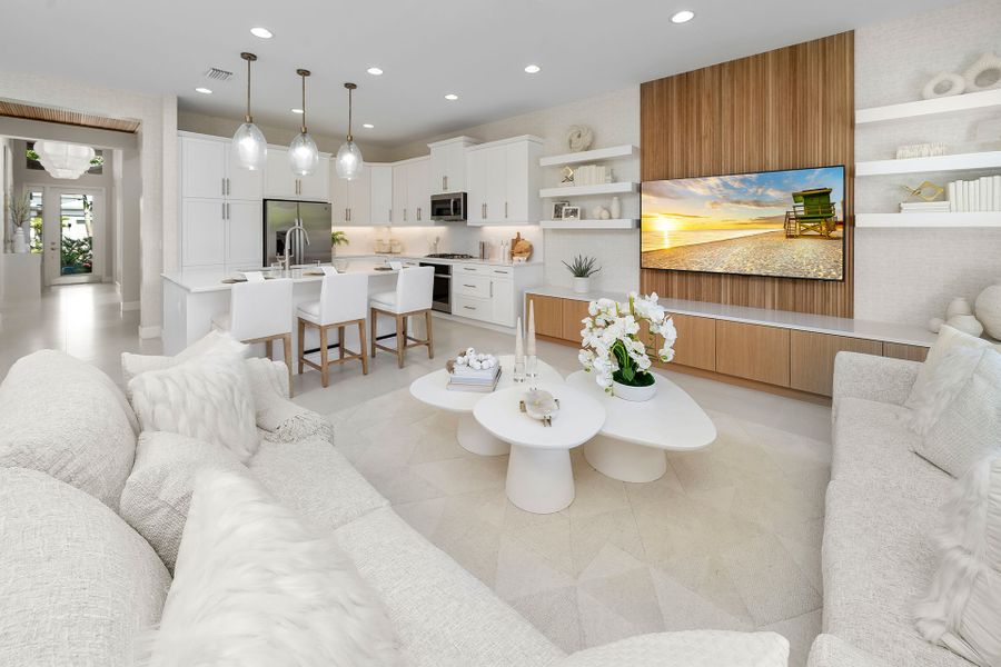 Representative furnished interior of a home built from the Eclipse by GL Homes in Valencia Sky (55+), Naples (Image 7).