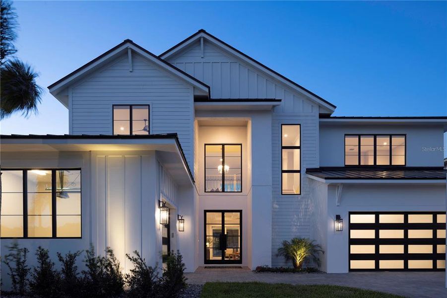 Front exterior of a new home in Lake Sheen Sound, Orlando, FL, highlighting curb appeal (Image 19).