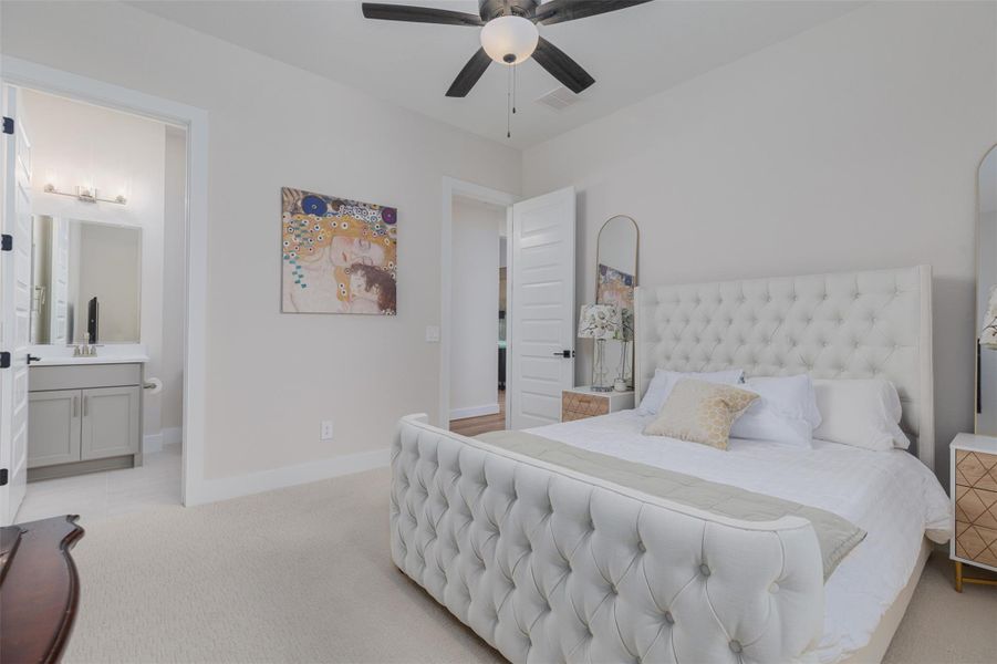 The third auxiliary bedroom is spacious and elegantly appointed with ensuite bath and closet.