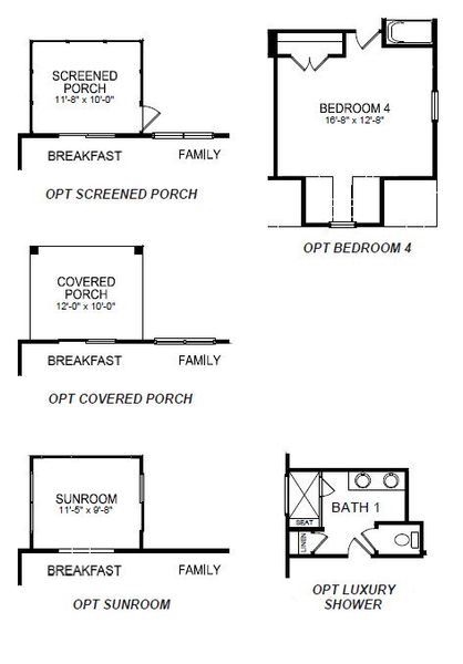 2D floor plan layout for the LONDON by D.R. Horton in Adams Glen, Greenville, SC (Image 5).