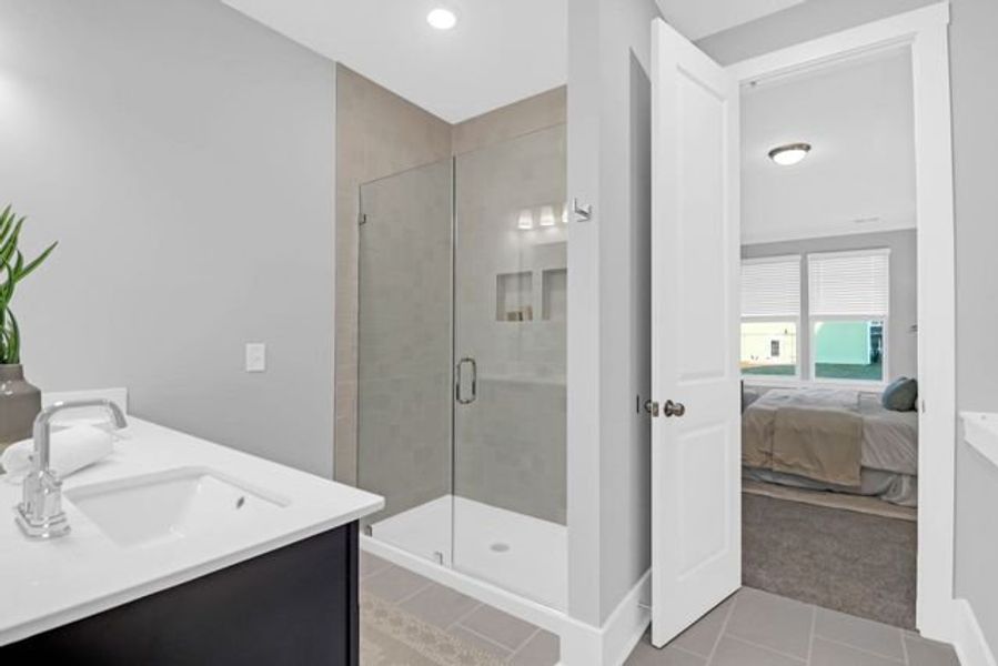 Representative furnished interior of a home built from the Milo P by True Homes in Homecoming, Ravenel (Image 19).