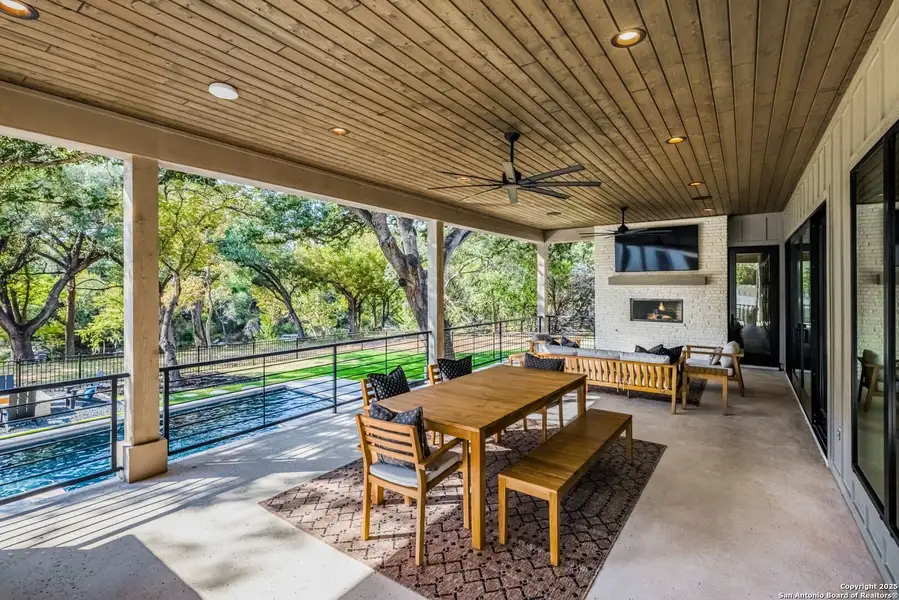Exterior details and patio area of a home in , New Braunfels (Image 4). Exterior details and patio area of a home in , New Braunfels (Image 4).