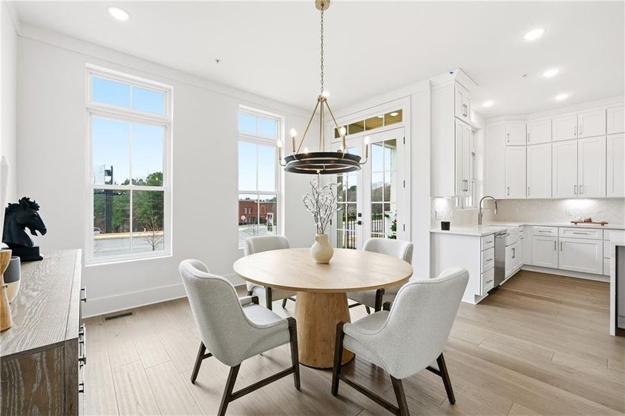Furnished interior view inside a new home in , Alpharetta (Image 5). Furnished interior view inside a new home in , Alpharetta (Image 5).
