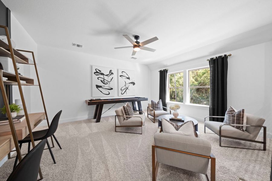 Representative furnished interior of a home built from the Iredell by Pulte Homes in Pulte Homes at Two Step Farm, Montgomery (Image 33). Representative furnished interior of a home built from the Iredell by Pulte Homes in Pulte Homes at Two Step Farm, Montgomery (Image 33).
