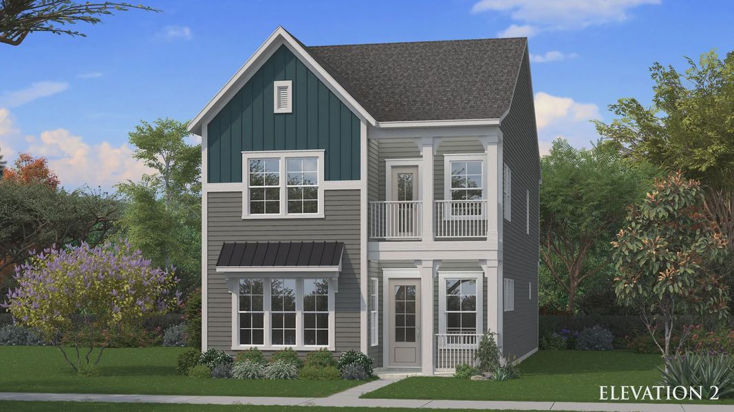 Front exterior of a home in the Miller Farm Single Family Homes community, located in Pineville, NC (Image 9).