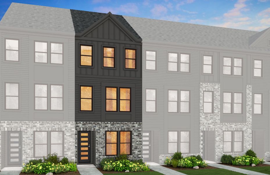 Representative exterior photo of a completed home built from the Evans by Pulte Homes in West End Heights, Charlotte, NC (Image 14).