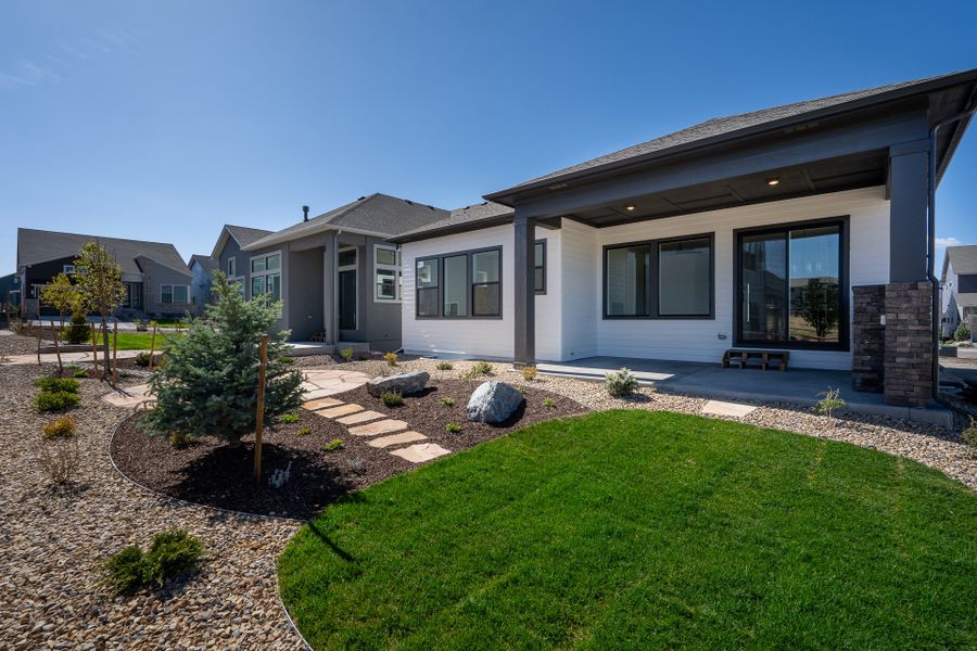 Exterior details and patio area of a home in Cloverleaf – Mountainview Collection, Monument (Image 3). Exterior details and patio area of a home in Cloverleaf – Mountainview Collection, Monument (Image 3).