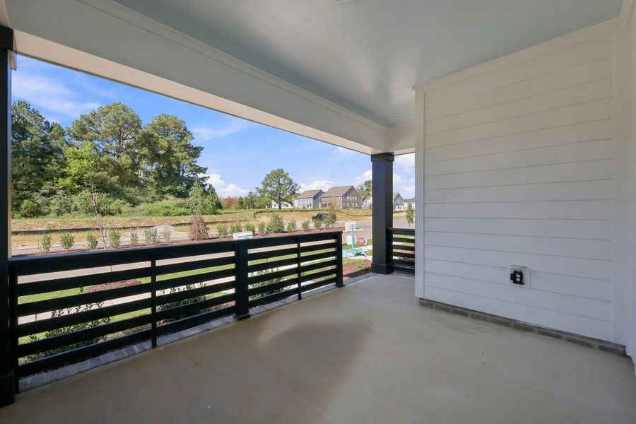 Exterior details and patio area of a home in Allen Park, Raleigh (Image 3).