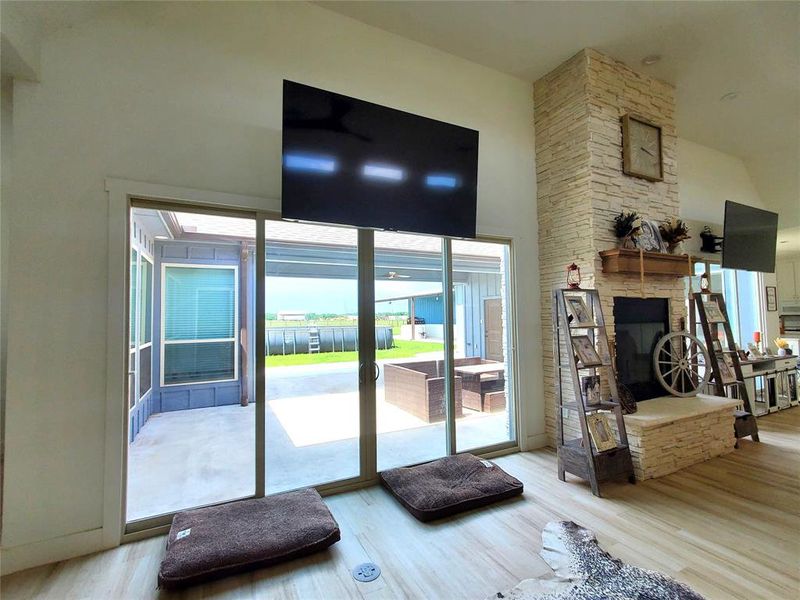 One of the sets of Double Door Entries to the Outdoor Atrium/Outdoor Living Area