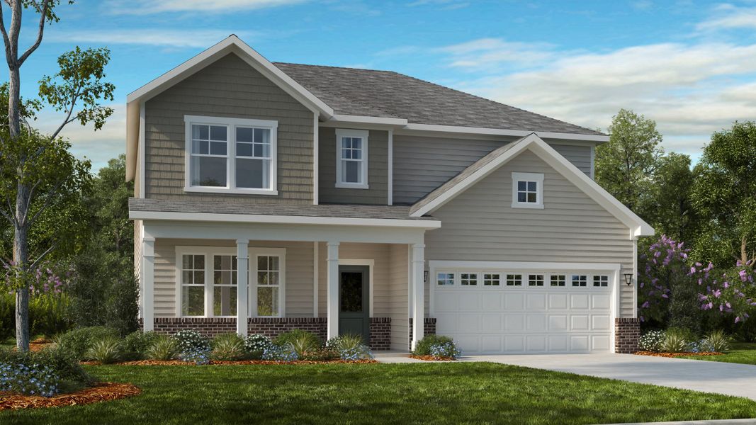 Representative exterior photo of a completed home built from the Ashford by Taylor Morrison in Hidden Creek, Cary, NC (Image 20).