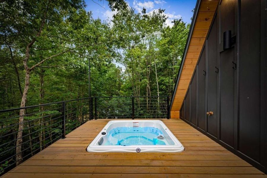 Exterior details and patio area of a home in , Blue Ridge (Image 29).