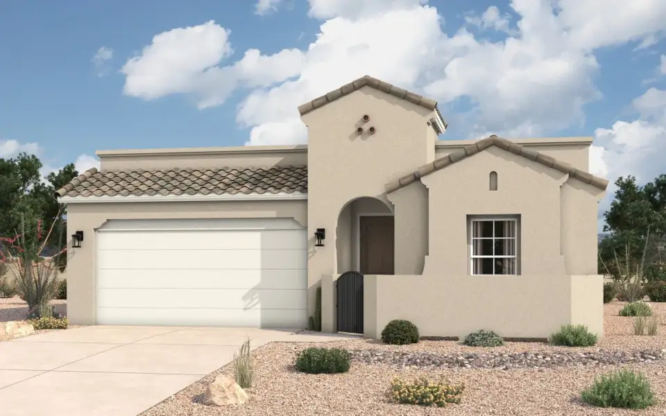 Representative exterior photo of a completed home built from the Tularosa by Hakes Brothers in Verdancia, El Paso, TX (Image 19).