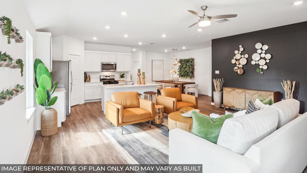 Representative furnished interior of a home built from the Lakeway by D.R. Horton in Newport Pointe, Crosby (Image 15).