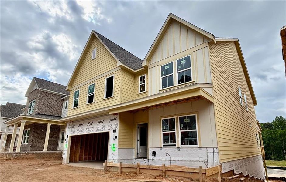 In-progress construction of a new home in Arbors at Richland Creek, Buford, GA (Image 18).