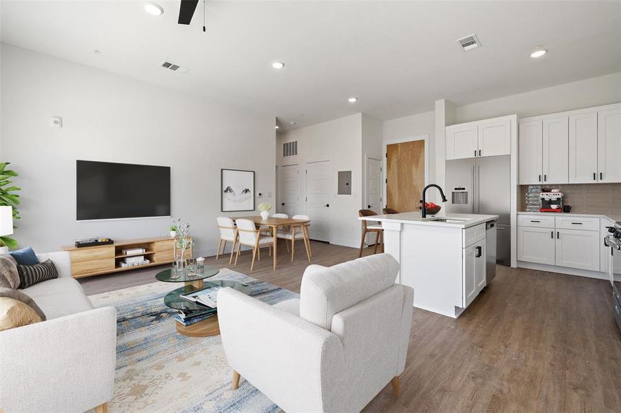 Virtually staged representative photos