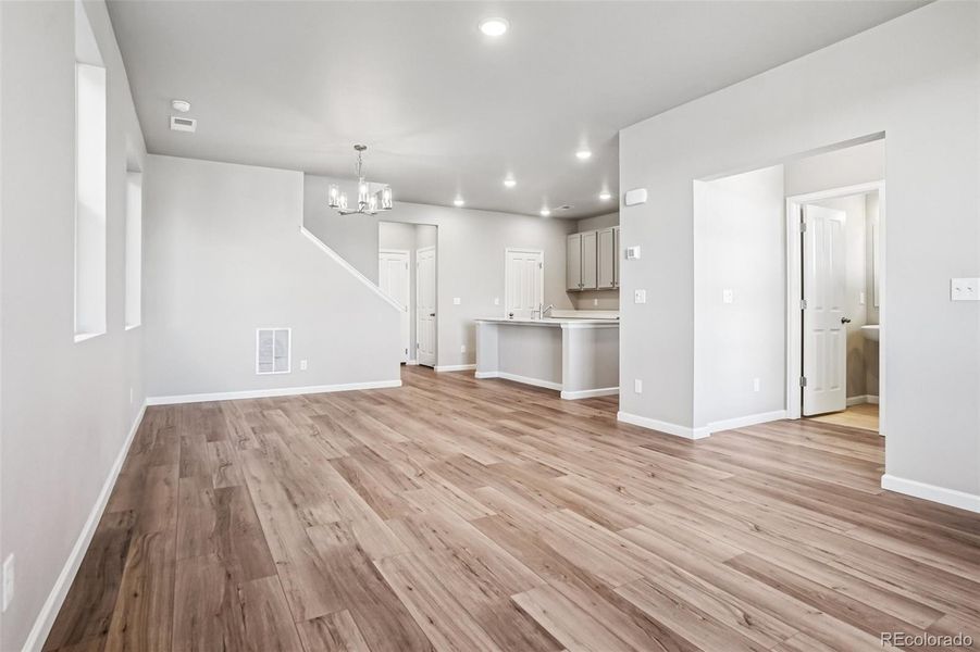 Spacious, unfurnished interior of a new home in Parkway at Prairie Center Village, Brighton (Image 32).