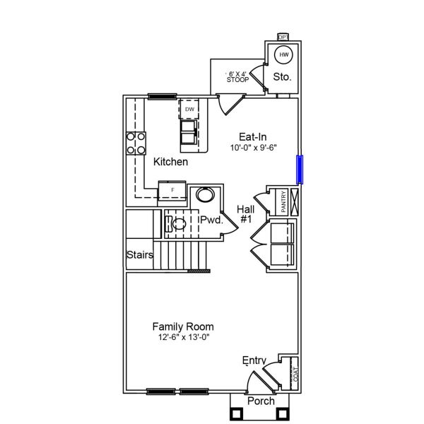 2D floor plan layout of this home in Sloan Station, Charlotte, NC (Image 2).