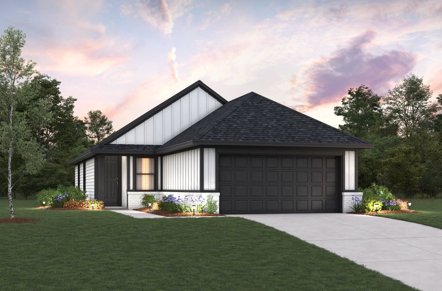 Representative exterior photo of a completed home built from the Mccullough by Beazer Homes in Laurel Landing: Founders Collection, Alvin, TX (Image 2). Representative exterior photo of a completed home built from the Mccullough by Beazer Homes in Laurel Landing: Founders Collection, Alvin, TX (Image 2).