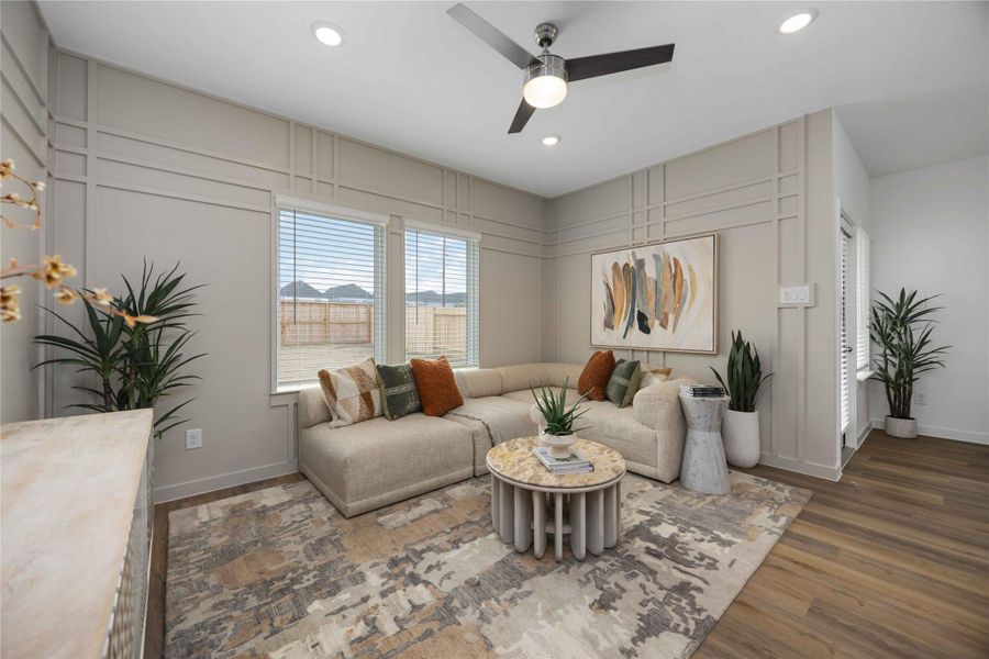 Furnished interior view inside a new home in Grand West, Houston (Image 9).