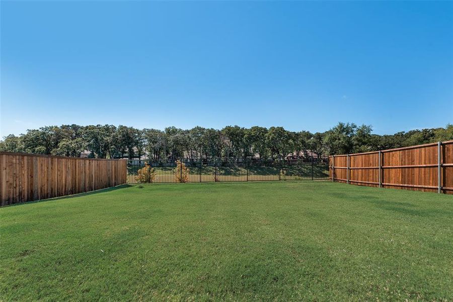 View of fenced backyard View of fenced backyard