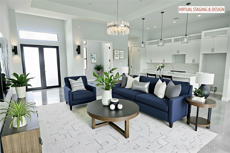 Furnished interior view inside a new home in , Lehigh Acres (Image 7). Furnished interior view inside a new home in , Lehigh Acres (Image 7).