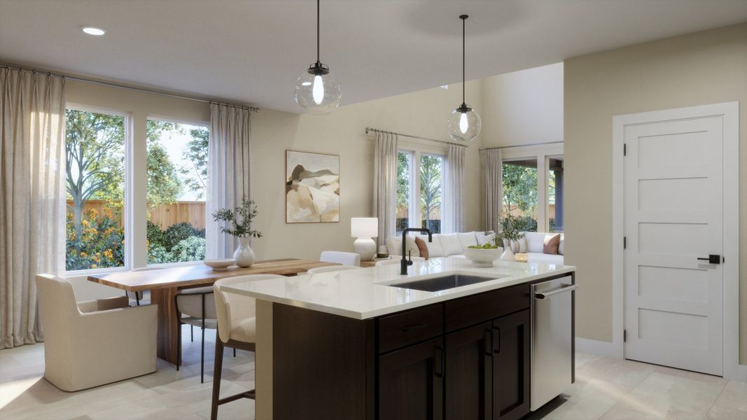 Representative furnished interior of a home built from the Ella Grace by Risewell Homes in Lariat, Liberty Hill (Image 4).