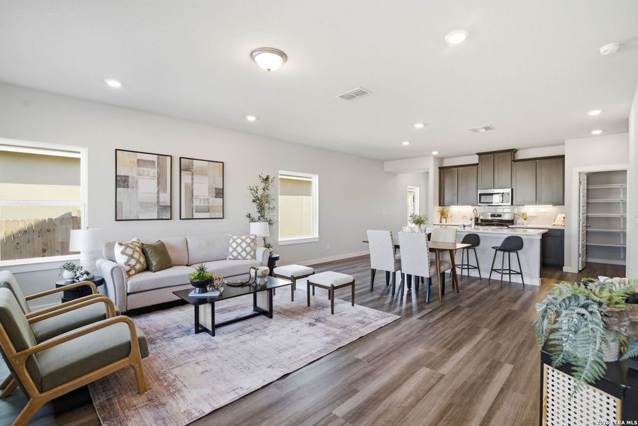 Furnished interior view inside a new home in August Fields, New Braunfels (Image 14).